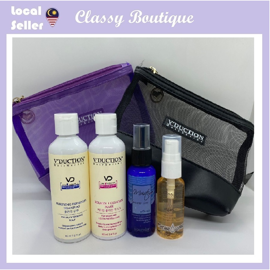 VDUCTION PURE THERAPY HAIRCARE TRAVEL SET + BAG ( Dandruff / Oily Scalp