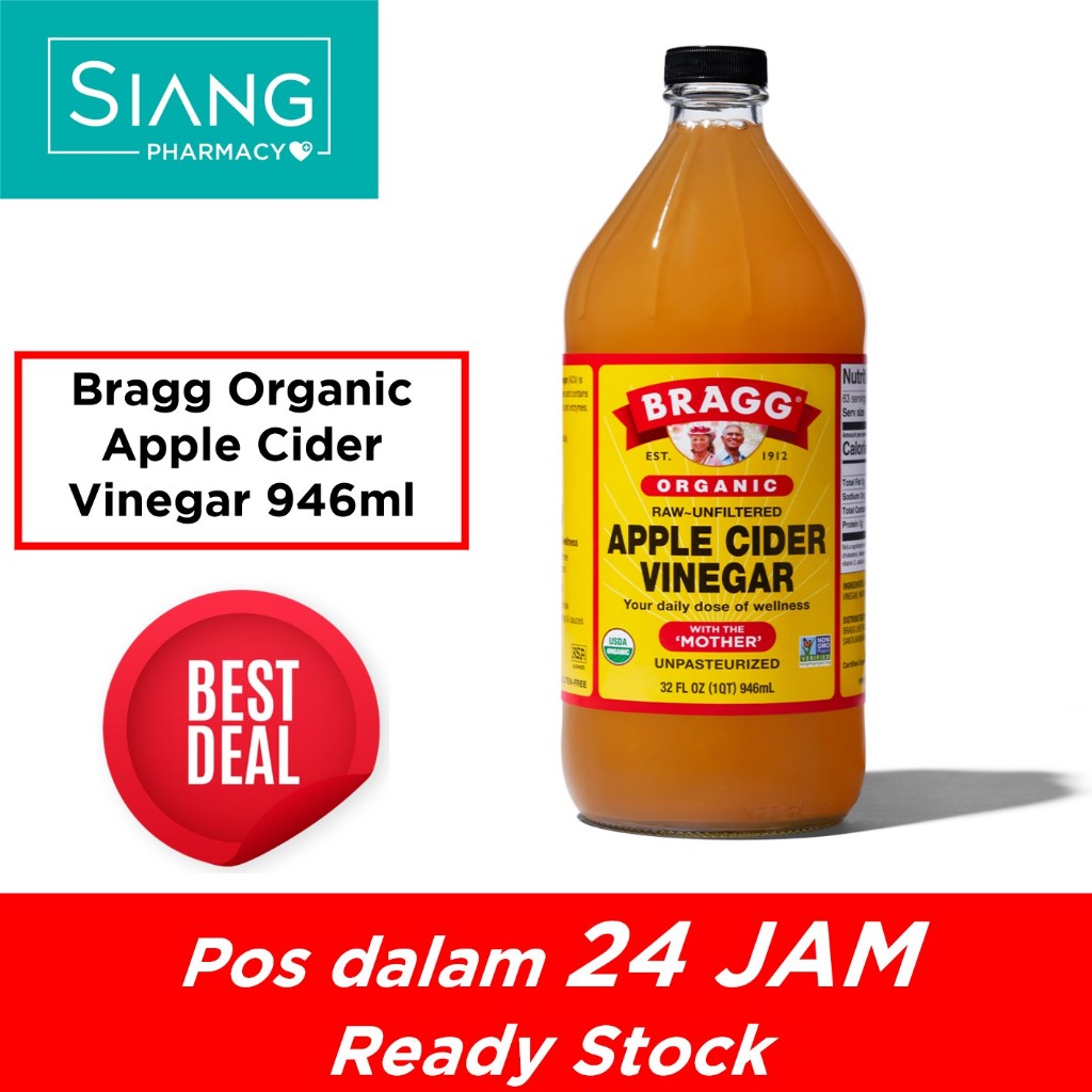 Bragg Organic Apple Cider Vinegar 946ml (Cuka Epal) | Shopee Singapore