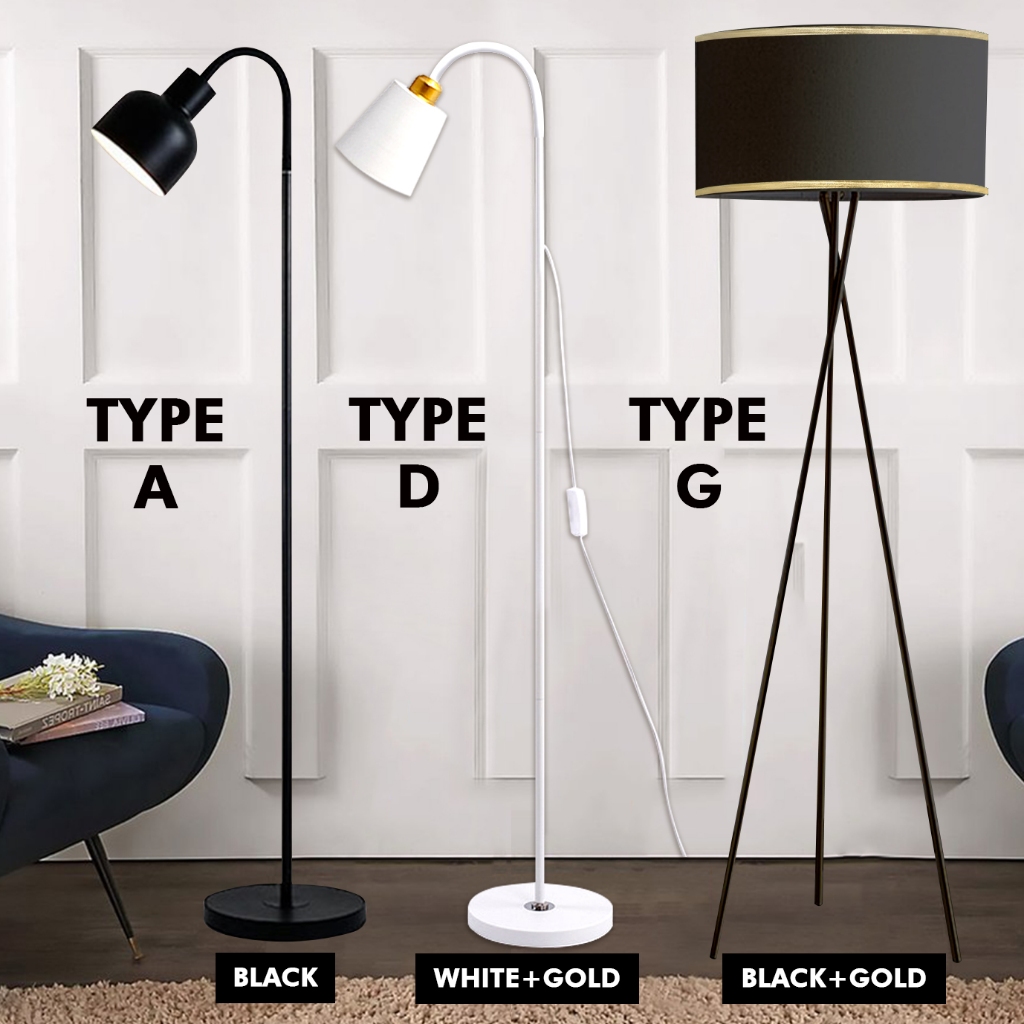 Modern Nordic Tripod Stand Floor Lamp Standing Lamp Bedside Lamp Lampu Lantai Lampu Hiasan Stand ...