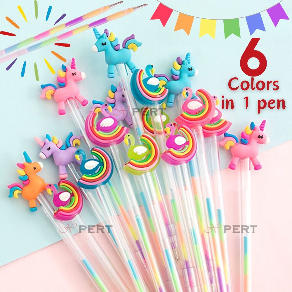 Rainbow Fairy 6 Colour Click Pen main image 1