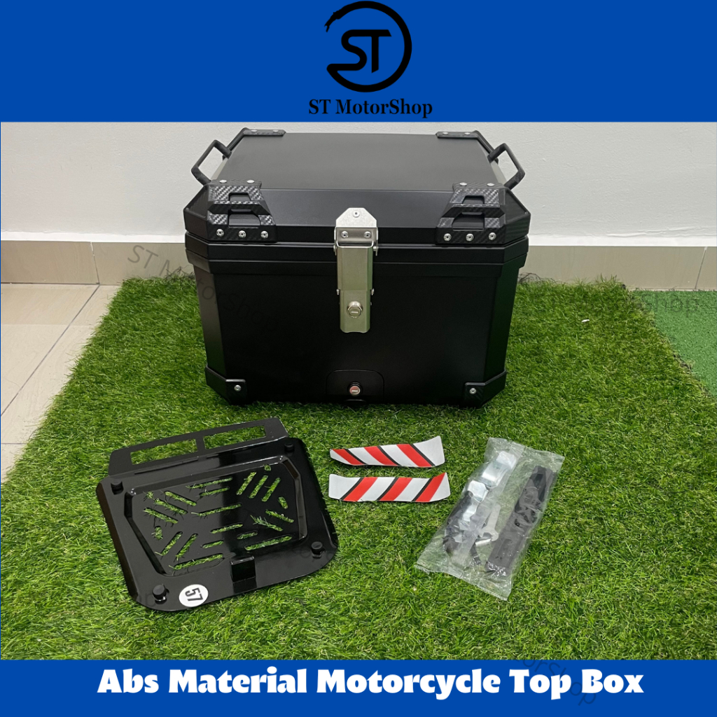 Motorcycle Top Box Abs Material Kotak Motor 37 litre 57 Litre With