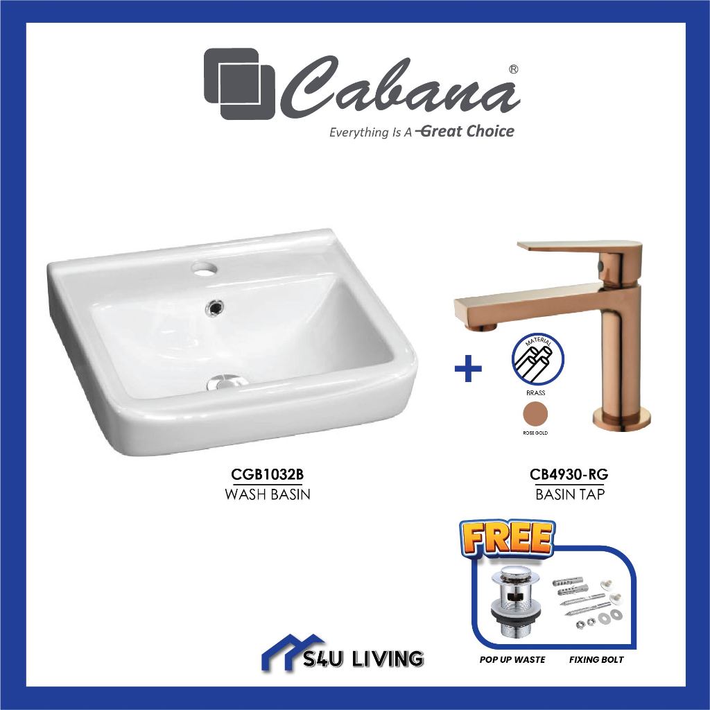 CABANA wall hung basin set CGB1032B Ceramic Wash basin sinki bilik air ...