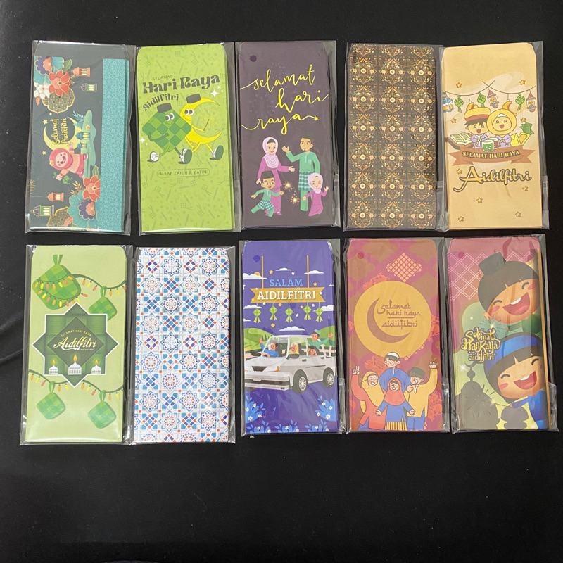 Hari Raya Green Packet Sampul Duit Raya 10pcs/pack | Shopee Singapore