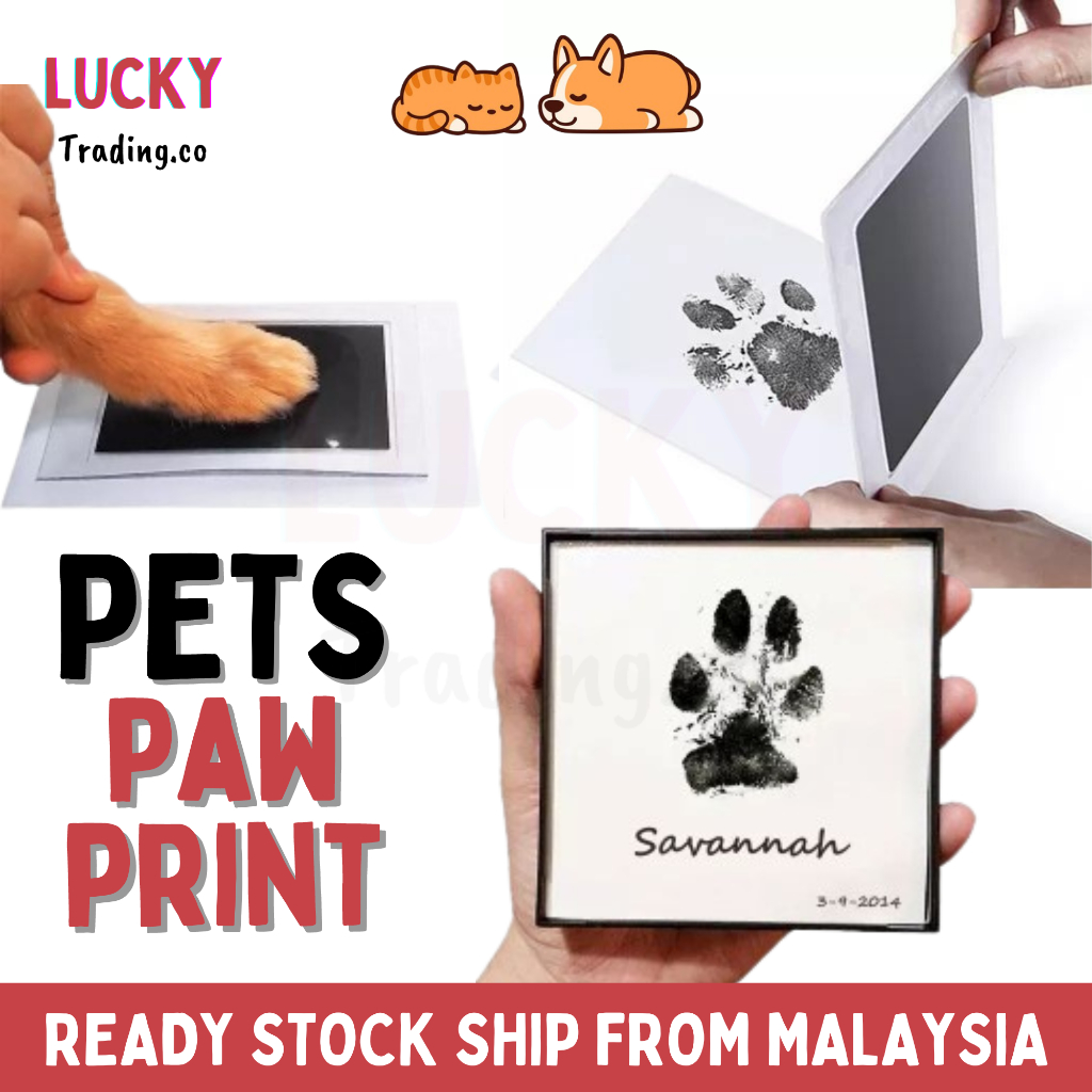 Pet Paw Print Pets Clean Touch Ink Pad Dog Paw Print Cat Pet Owner Keepsake DIY Inkless Nose Print and Pawprint Shopee Singapore