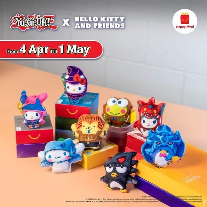 Mcdonalds Happy Meal Toys Sanrio x Yu Gi Oh 2024 Hello Kitty