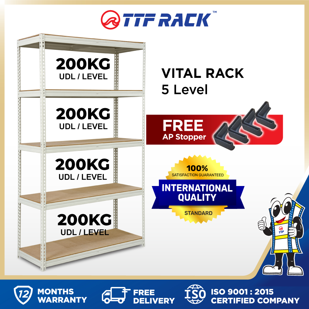 TTF Rack VITAL RACK 5 Level H150-240cm/ Boltless Rack Adjustable ...