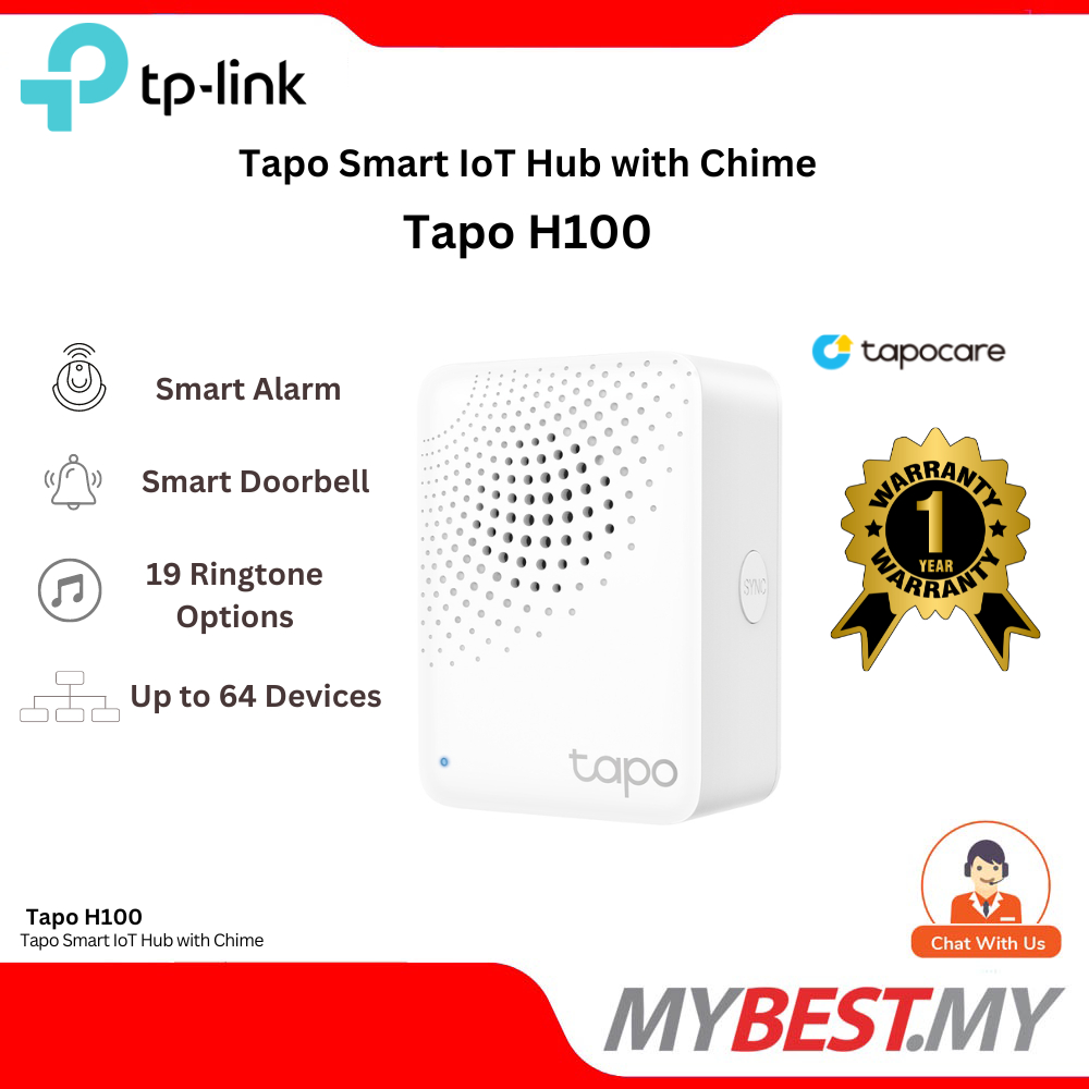 TP-Link Tapo H100 Tapo Smart IoT Hub With Chime - Reliable Long Range ...