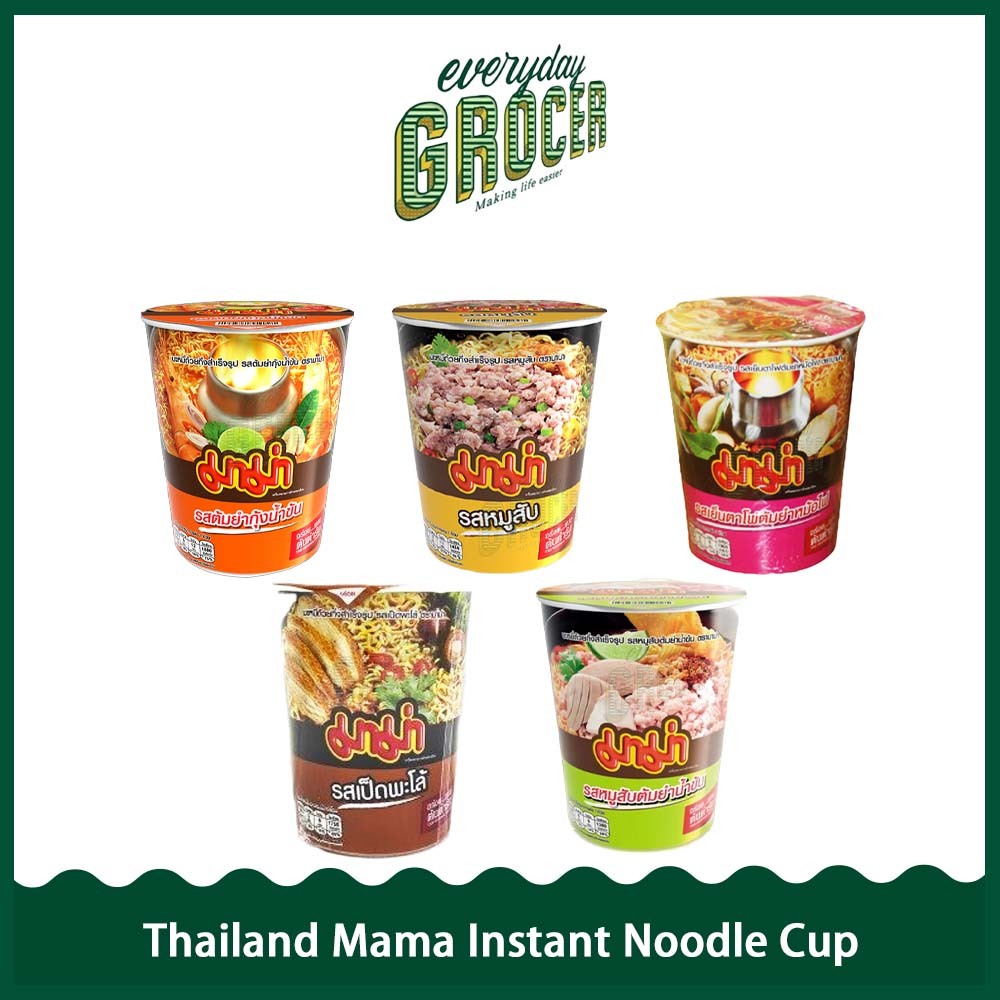 Mama Instant Cup Noodles 60g (Shrimp TomYum/ Creamy TomYum Minced Pork ...