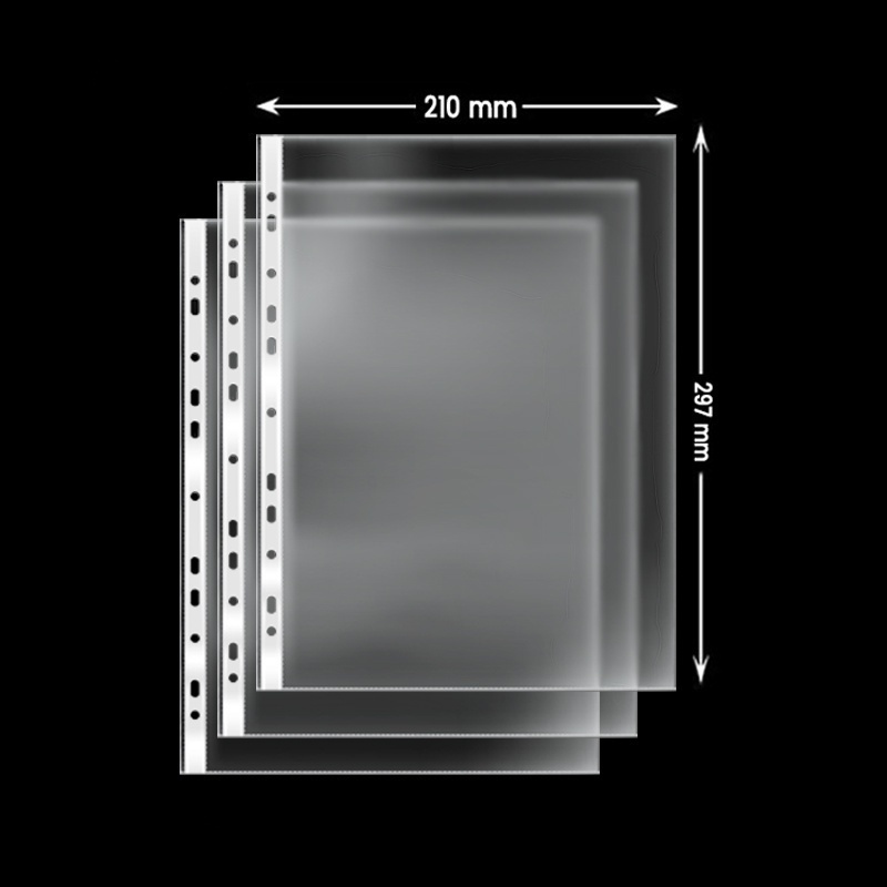 3C/6C 11Holes A4 Clear Sheet Protector Durable Thickness Office ...