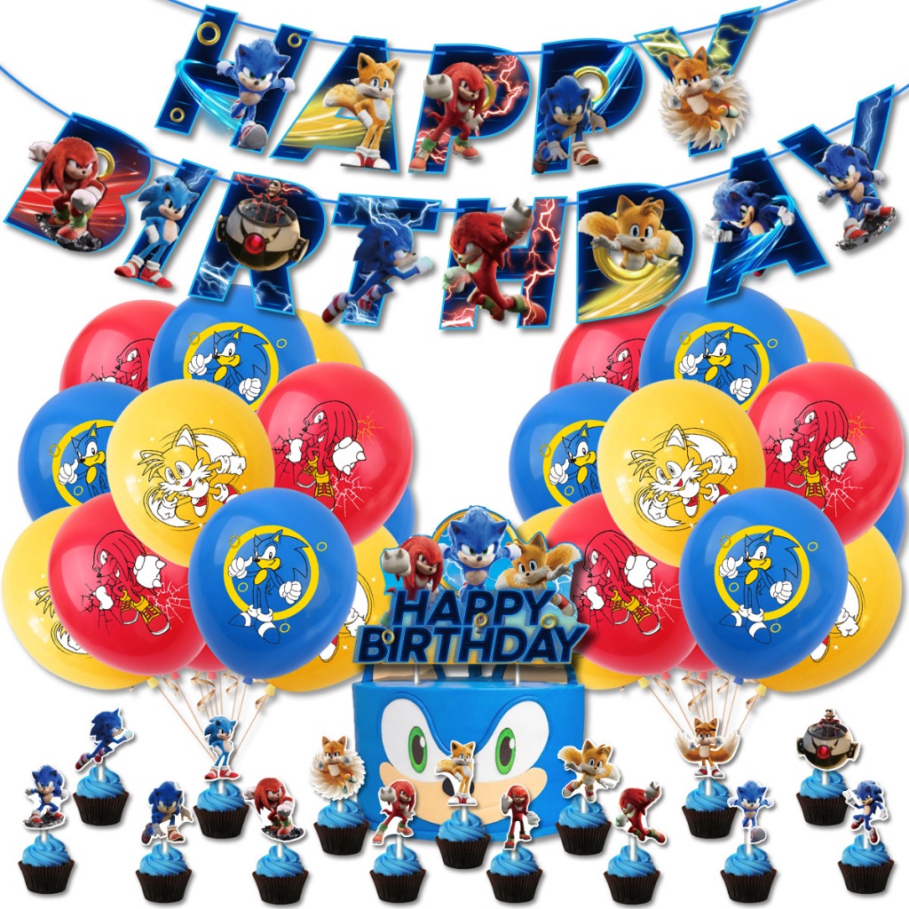 Sonic the Hedgehog Birthday Decorations, Party Supplies Set Include — free download