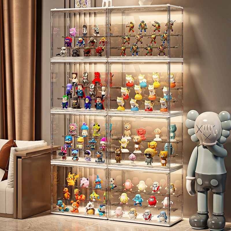 Blind Box Display Cabinet Acrylic Organizer Rack Transparent Display ...