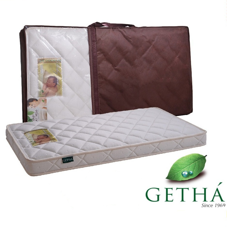 GETHA ANTHORIZED GETHA Baby 100 Full Natural Latex Mattress Friendly 60x120x12cm tilam baby Yang Terbaik Shopee Singapore