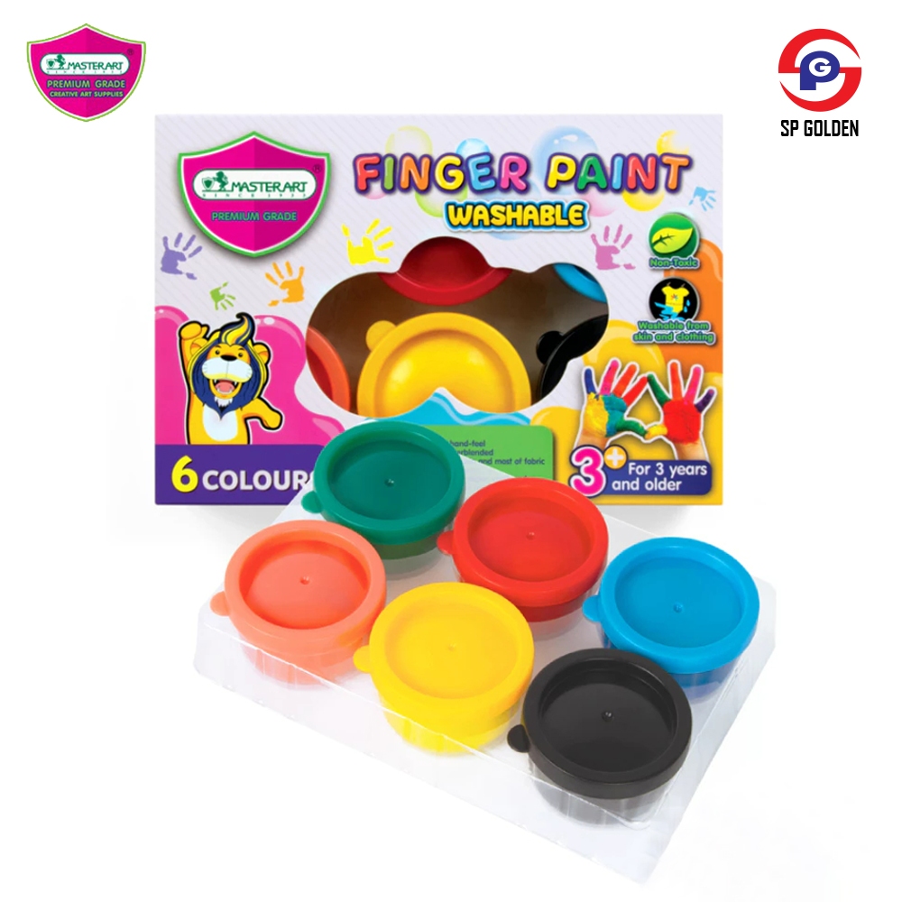 Master Art Washable Finger Paint Set (6 Colours) | Shopee Singapore