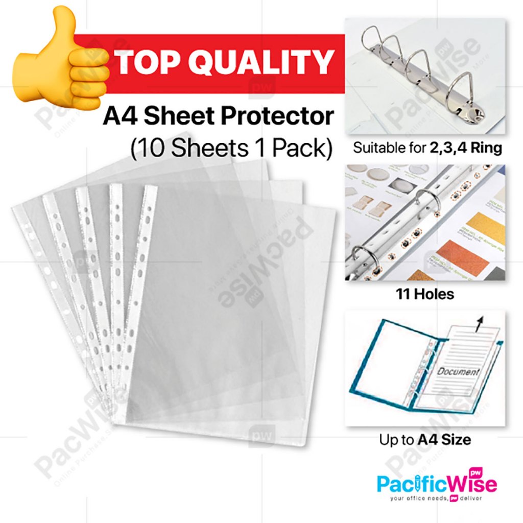 A4 Sheet Protector file Refill /Thick Quality /Isi Pelindung Lembaran ...