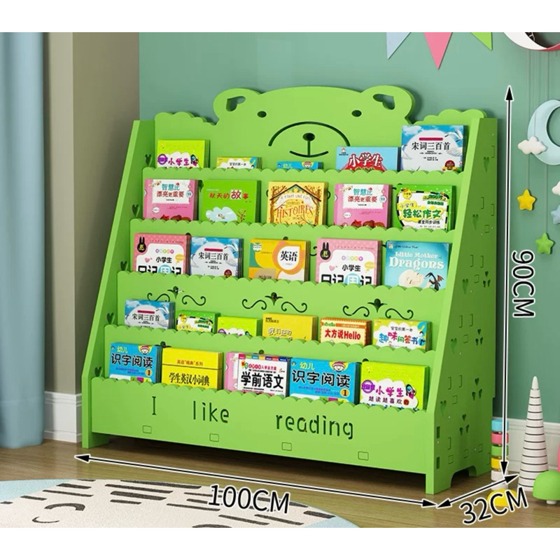 DIY Ikea Style Bookshelf Kids Story Book Storage Rack Book Rack Rak ...