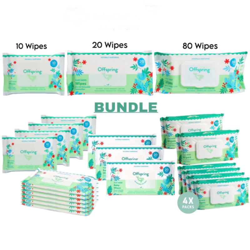 Offspring Premium Organic Baby Wipes (80's/20’s/10’s) | Shopee Singapore