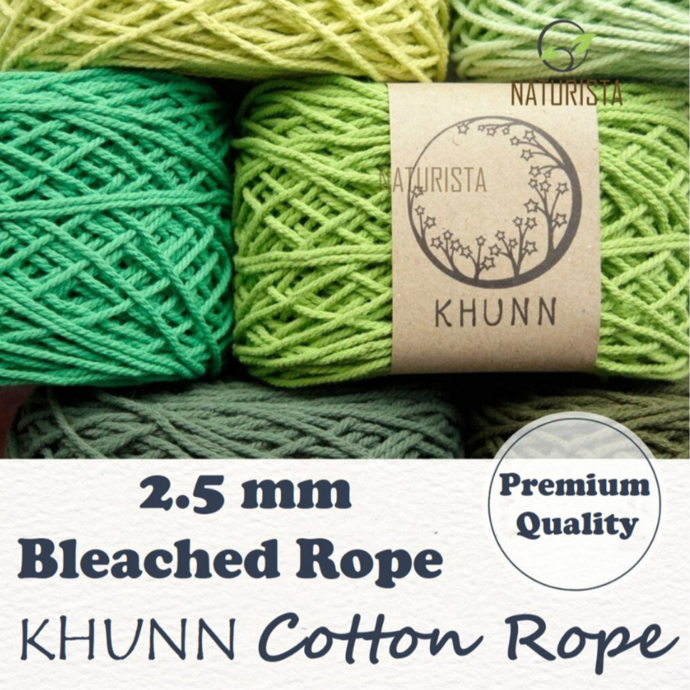 Bleached Rope Green Tone Braided Bag Weight 100 Grams Of KHUNN Cotton ...