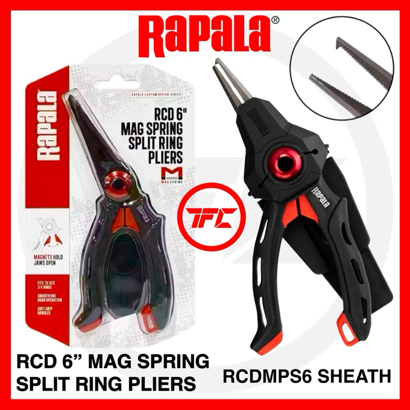 RAPALA RCD 4” 6” Mag Spring Split Ring Fishing Pliers Magnum