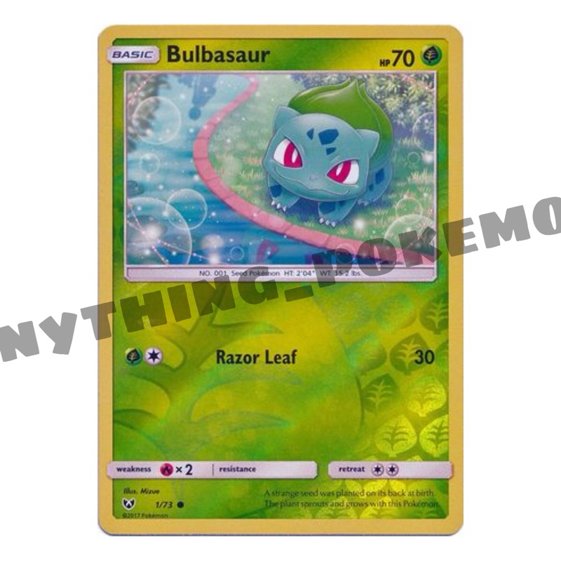 Pokemon Card - Bulbasaur (001/165),(1/73) - NORMAL/REVERSE HOLO -  SV151,Shining Legends Singles | Shopee Singapore