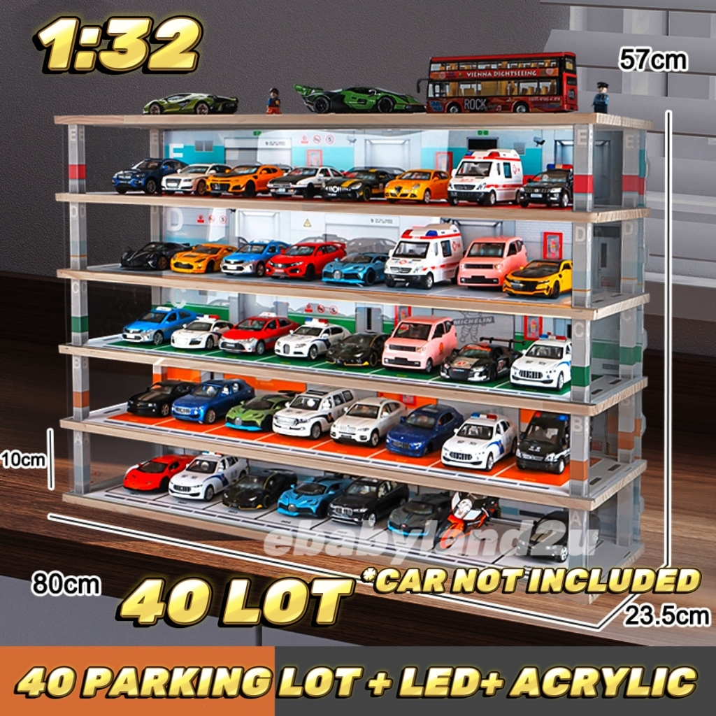 Scale 1:32 Diorama Parking Lot 40 Lots 25 Lots With LED and Acrylic ...