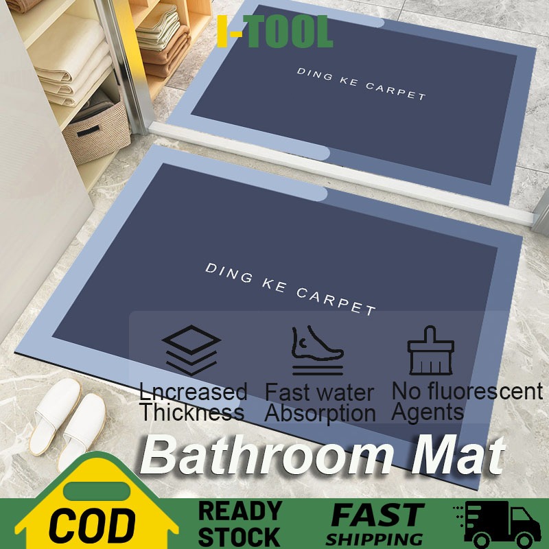 Super Absorbent Diatom Mud Pad Bathroom Mat Floor Mat Kitchen Toilet ...