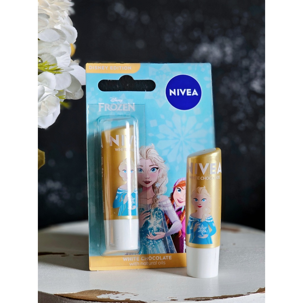 Nivea Limited Disney Edition White Chocolate Elsa Lip Balm 4.8g, 5.5ml ...