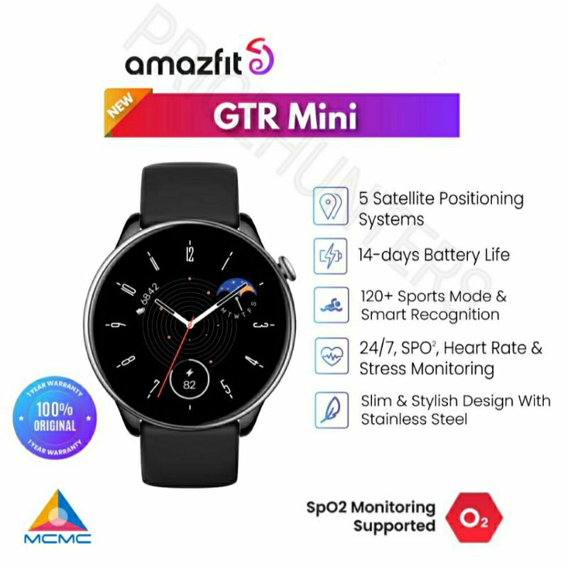 Amazfit GTR Mini Smart Watch 1.28 Always-on AMOLED Display, GPS