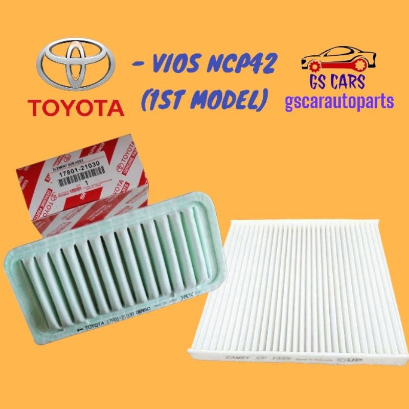 Toyota Vios Ncp42 1ST Model Engine Air Filter 1780121030 Cabin Filter