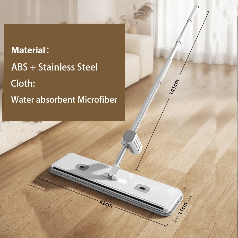 D.life 42cm Large Panel Flat Mop, Self Wringing Floor Cleaning Mop ...