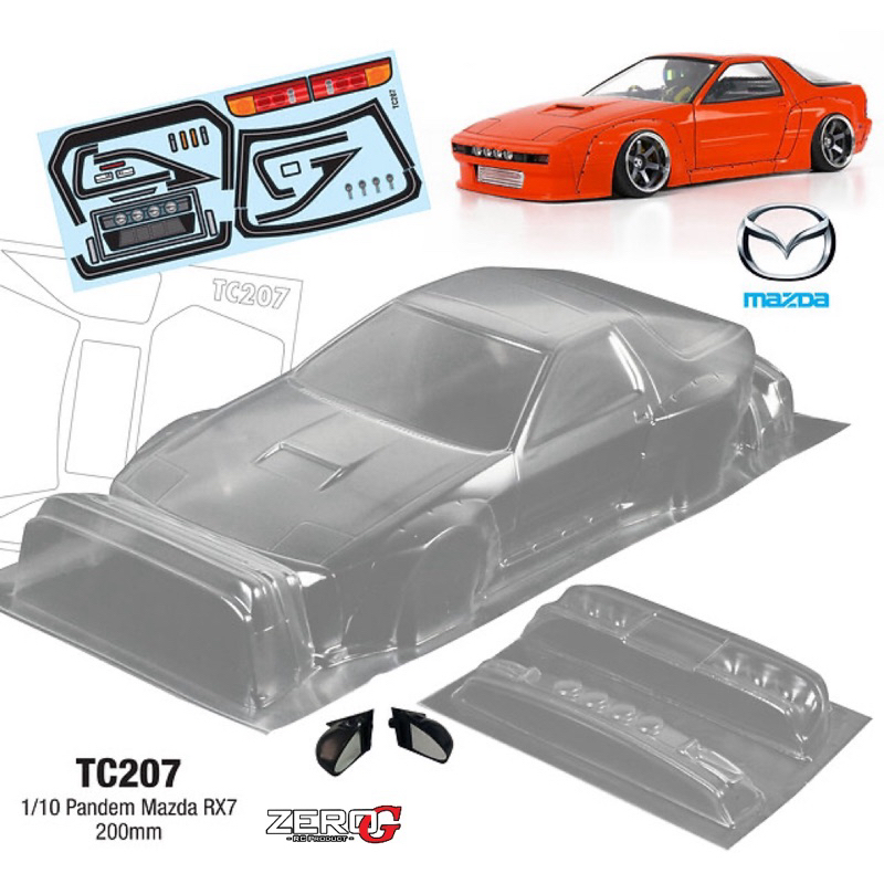 Rx7 rc best sale car body