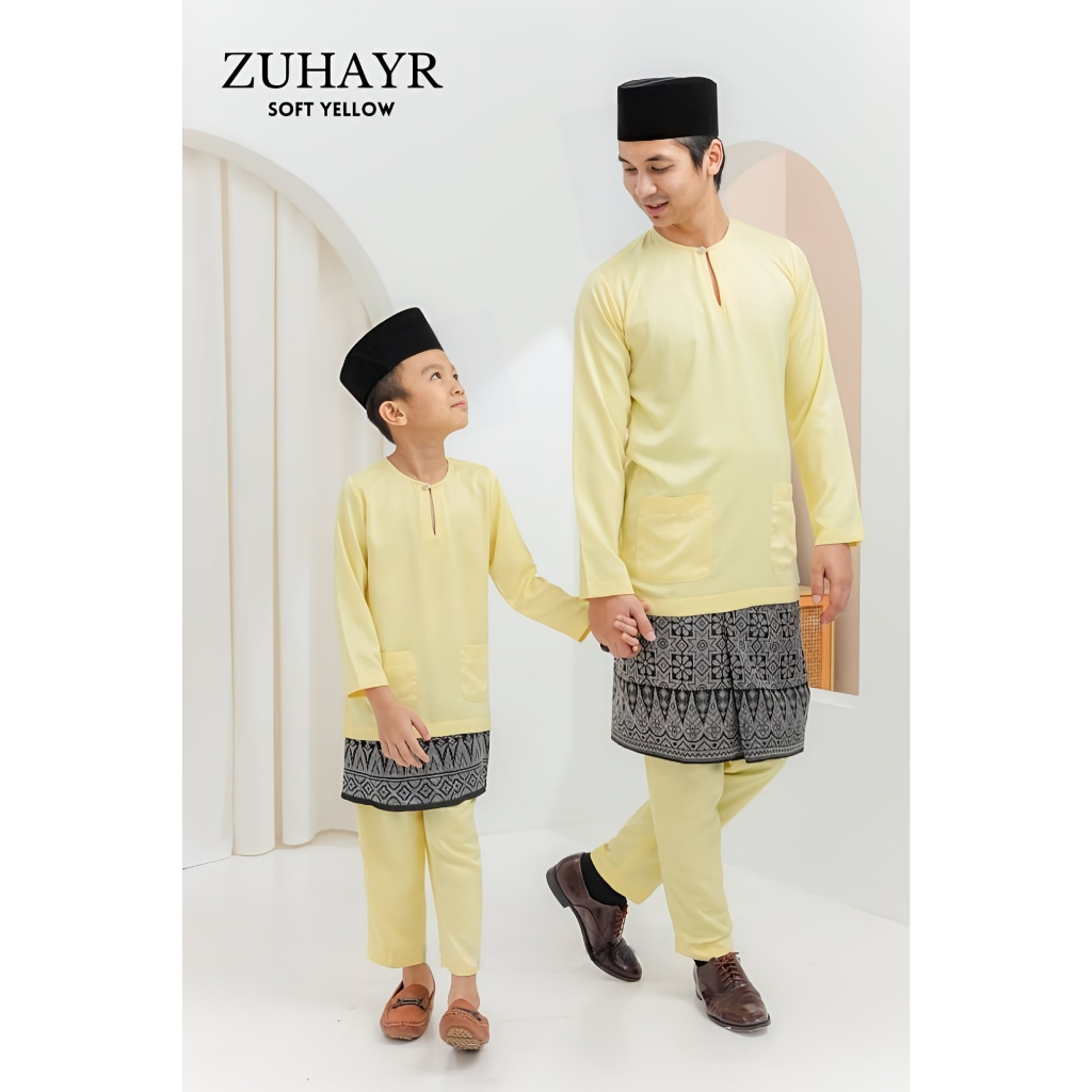 Baju Melayu Lelaki (SOFT YELLOW) Baju Melayu Exclusive Zuhayr Baju ...