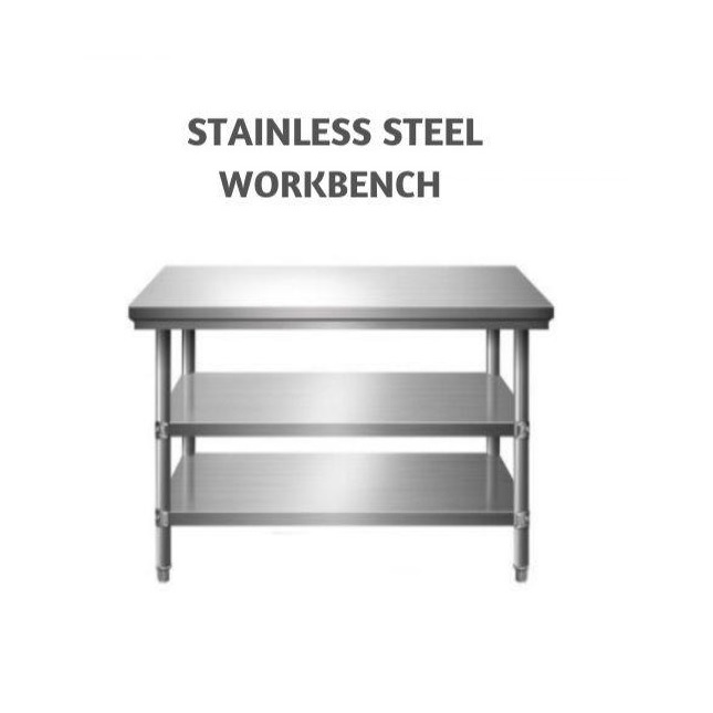 3 Tier Stainless Steel Kitchen Working Table Storage Rack Heavy Duty ...