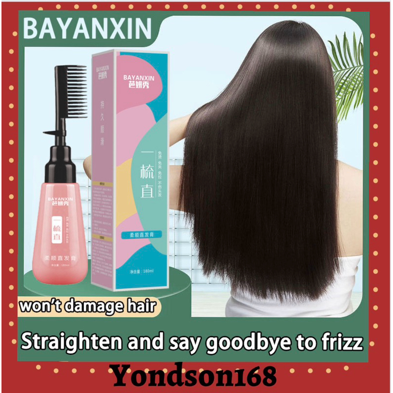 Hair Straightener Cream,rebonding cream permanent natural herbs comb ...