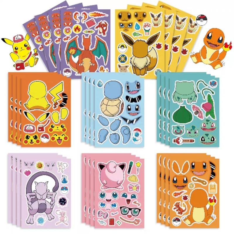 Pokemon/super Wings/Paw Patrol/Baby Shark DIY Stickers/Pokémon/Super ...