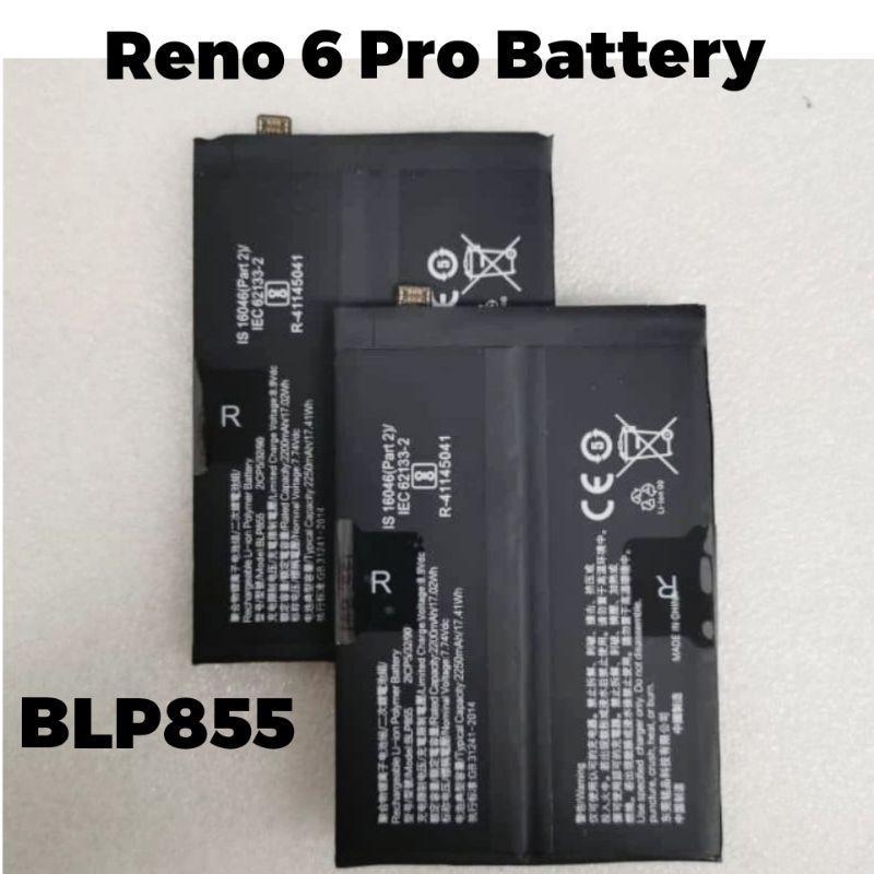 OMP45 Reno 7 / Reno 6 Pro / Reno 8 5G BLP855 Battery Bateri | Shopee ...