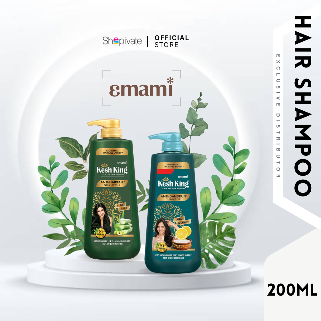 Emami Kesh King ANTI HAIRFALL / ANTI-DANDRUFF Shampoo 200ml | Shopee ...