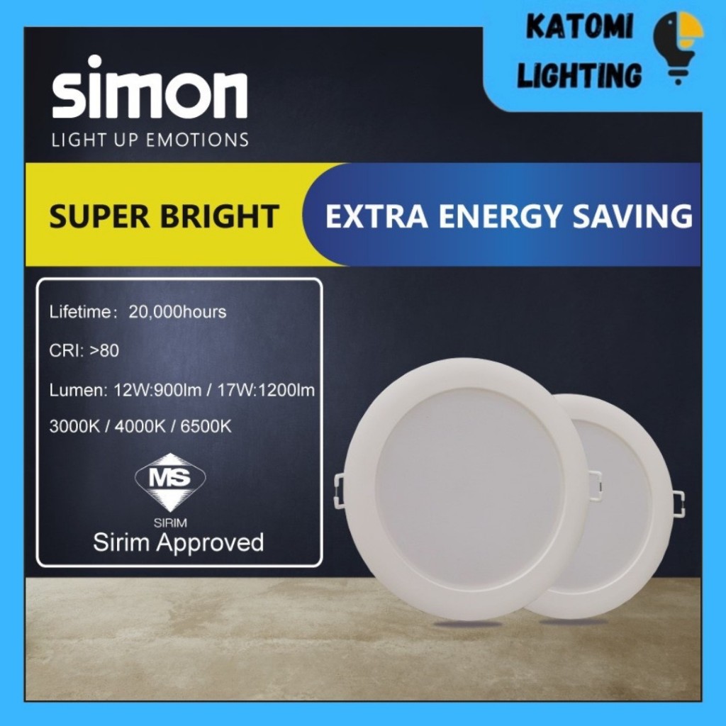 Simon Valor model LED Downlight 6inch/4inch (Sirim Approved) | Shopee ...