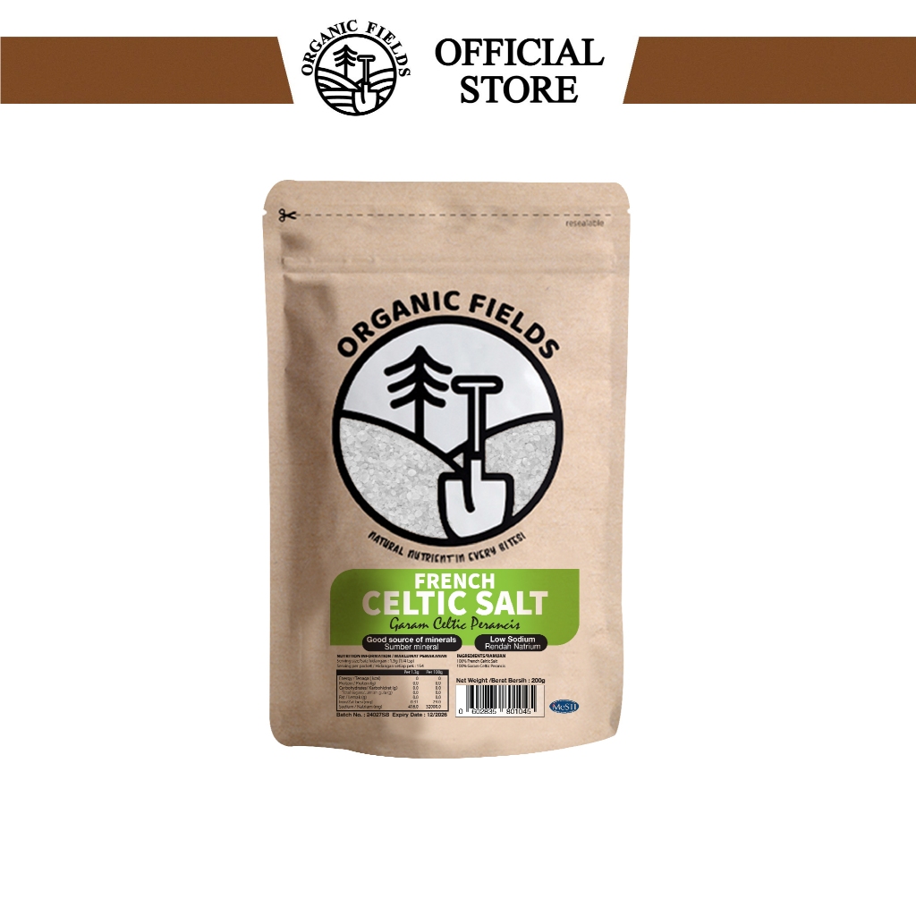ORGANIC FIELDS French Celtic Salt (200g) | Unrefined salt | | Shopee ...