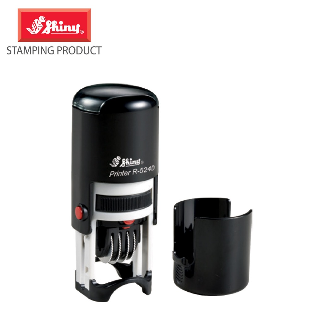 Shiny Self Inking Stamp Round chop (With Date) | Shopee Singapore