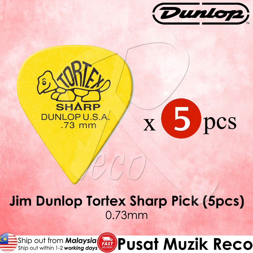 DUNLOP Jim Tortex Sharp Guitar Pick 0.73mm 1.00mm/ 1.35mm/ 1.50mm ...