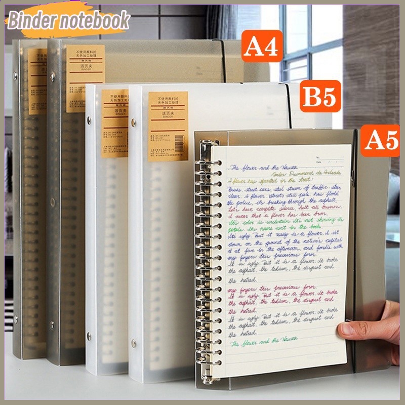 Notebook A5/B5/A4 Refillable Binder Cover Notebook Loose Leaf 60 sheets