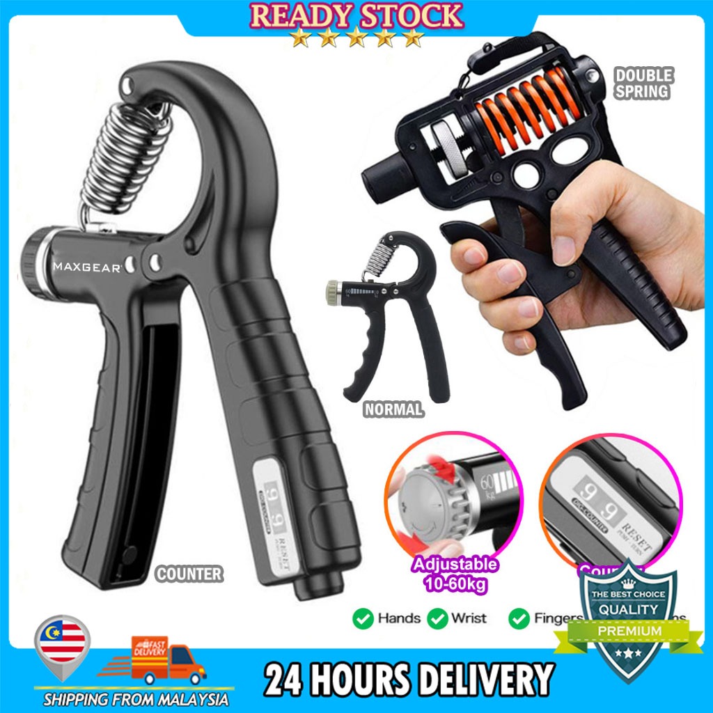 10-60KG Adjustable Resistance Hand Grip Hand Gripper Wrist Arm Finger ...