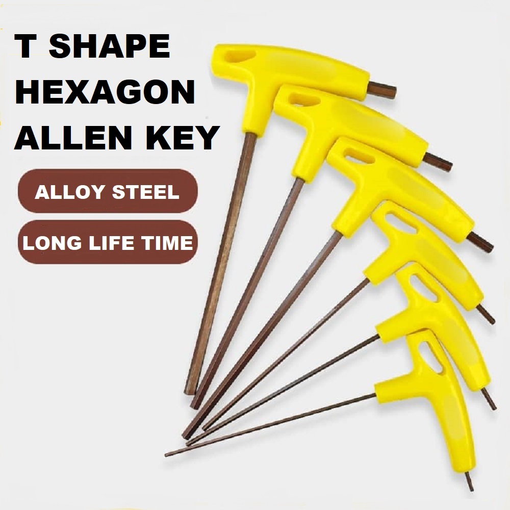 T Type T Shape Hex Key Allen Wrench Set Hexagonal Wrench with Rubber