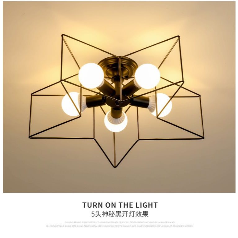 HOMSFOU 1pc Five-pointed Star Ceiling Lamp Shade For Christmas Decor - View #9