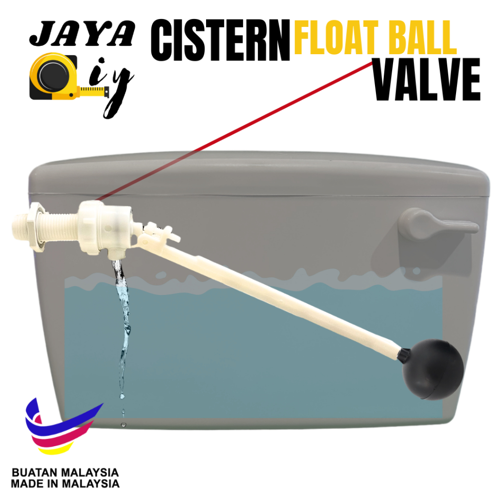 [1PCS] LOCAL PVC TOILET CISTERN FLOAT BALL VALVE SIDE INLET 5" 7" 9" (1/2') | Shopee Singapore