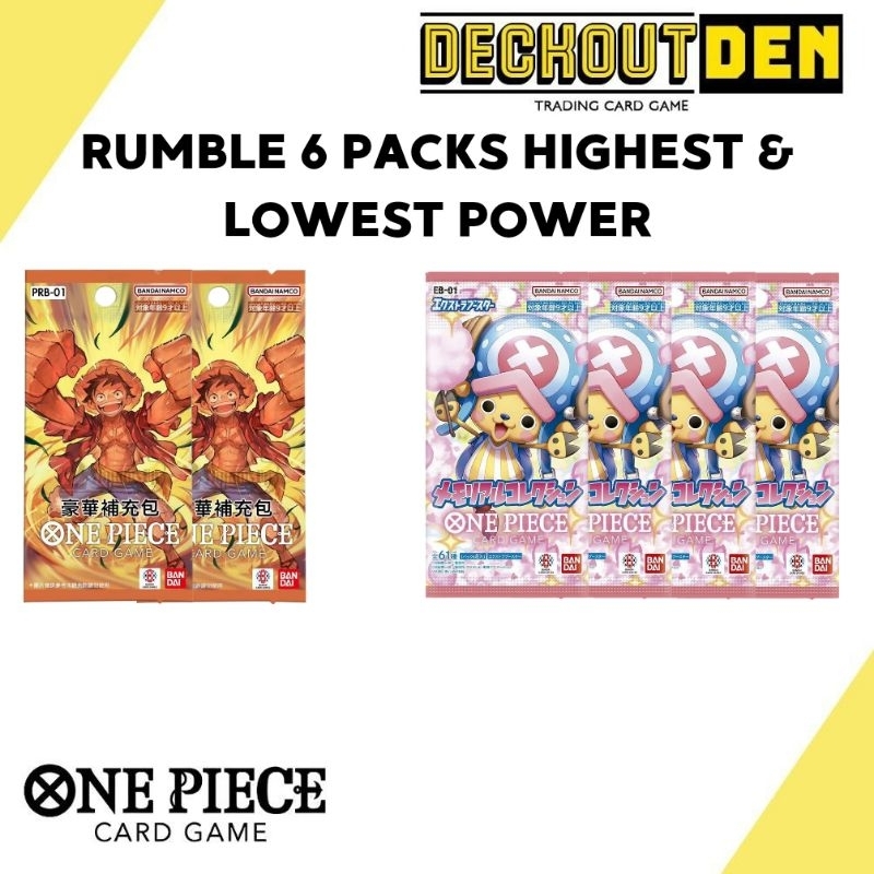 Battle One Piece Card Game Rumble 6 Pack ( PRB-01 & EB-01 ) | Shopee ...