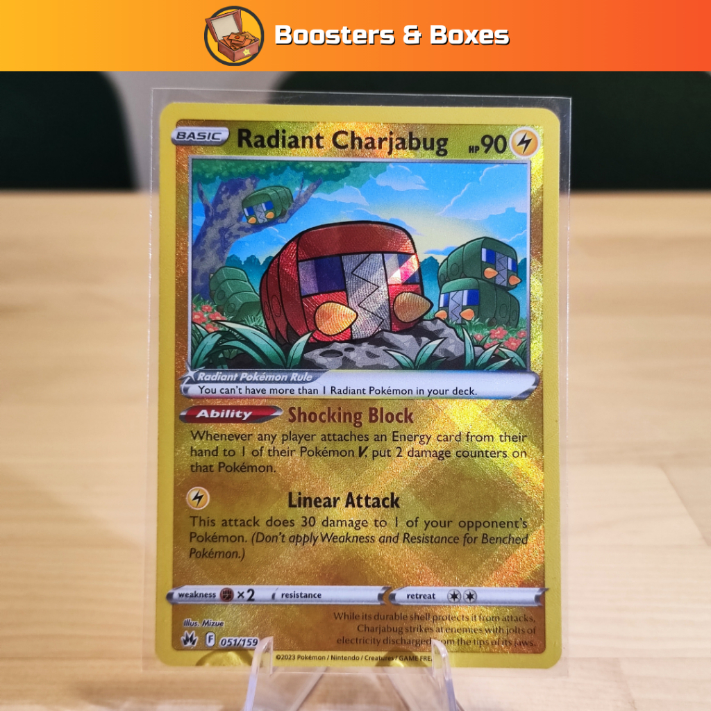 charjabug pokemon card value 051/159 Radiant Charjabug