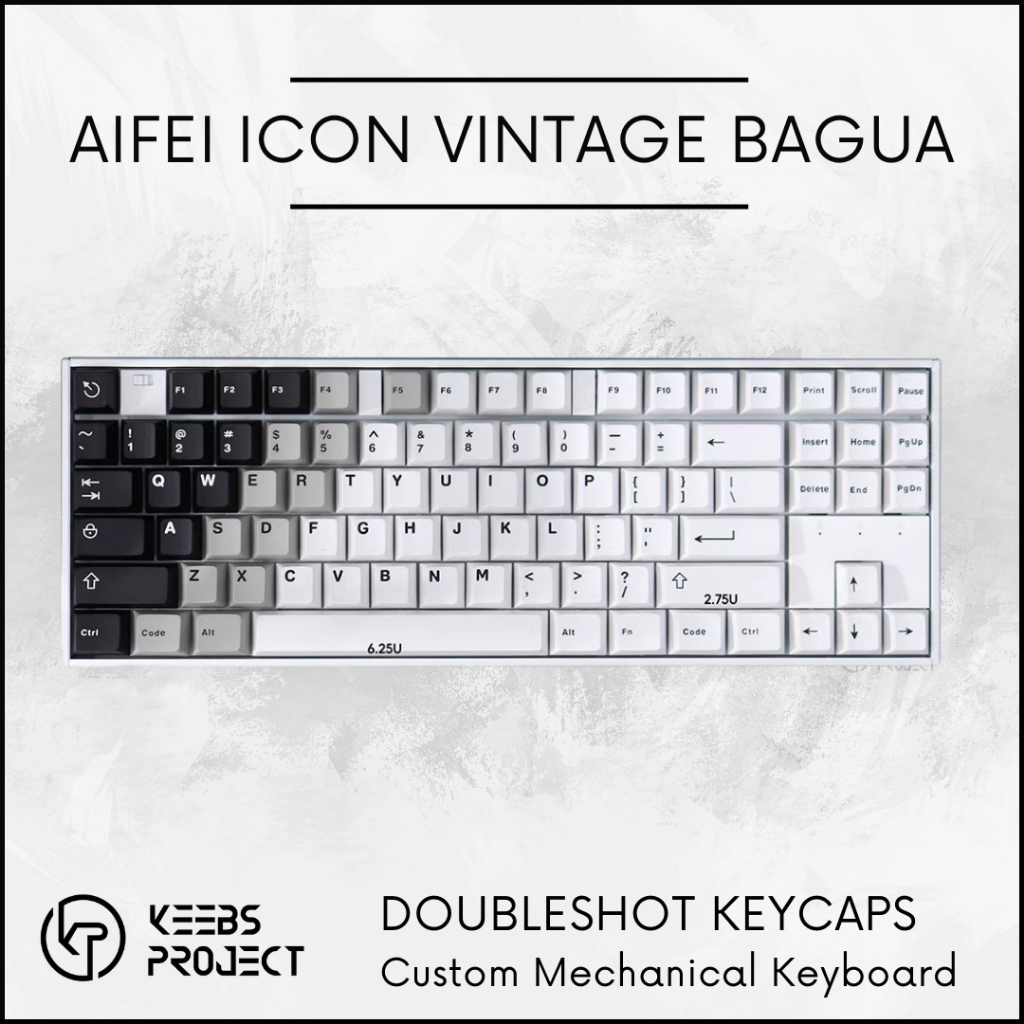 GMK ICON Vintage Bagua Keycaps Double Shot Cherry All Layout For Mechanical Keyboard ...