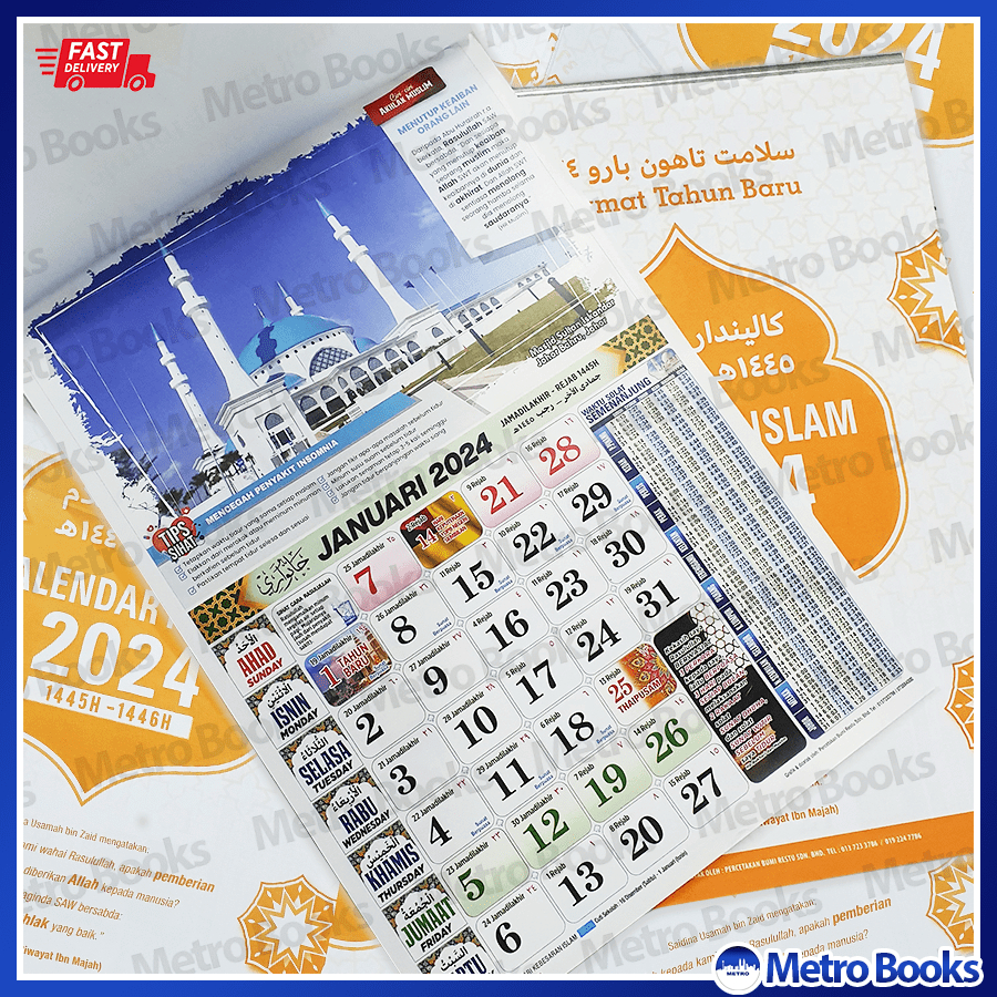 Kalender Islamic Wall Calendar 2025 Horse Calendar With SCHOOL HOLIDAY