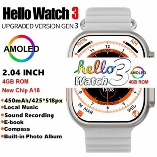 Hello Watch 3+ Upgraded Gen 3 Smartwatch Amoled Screen New
